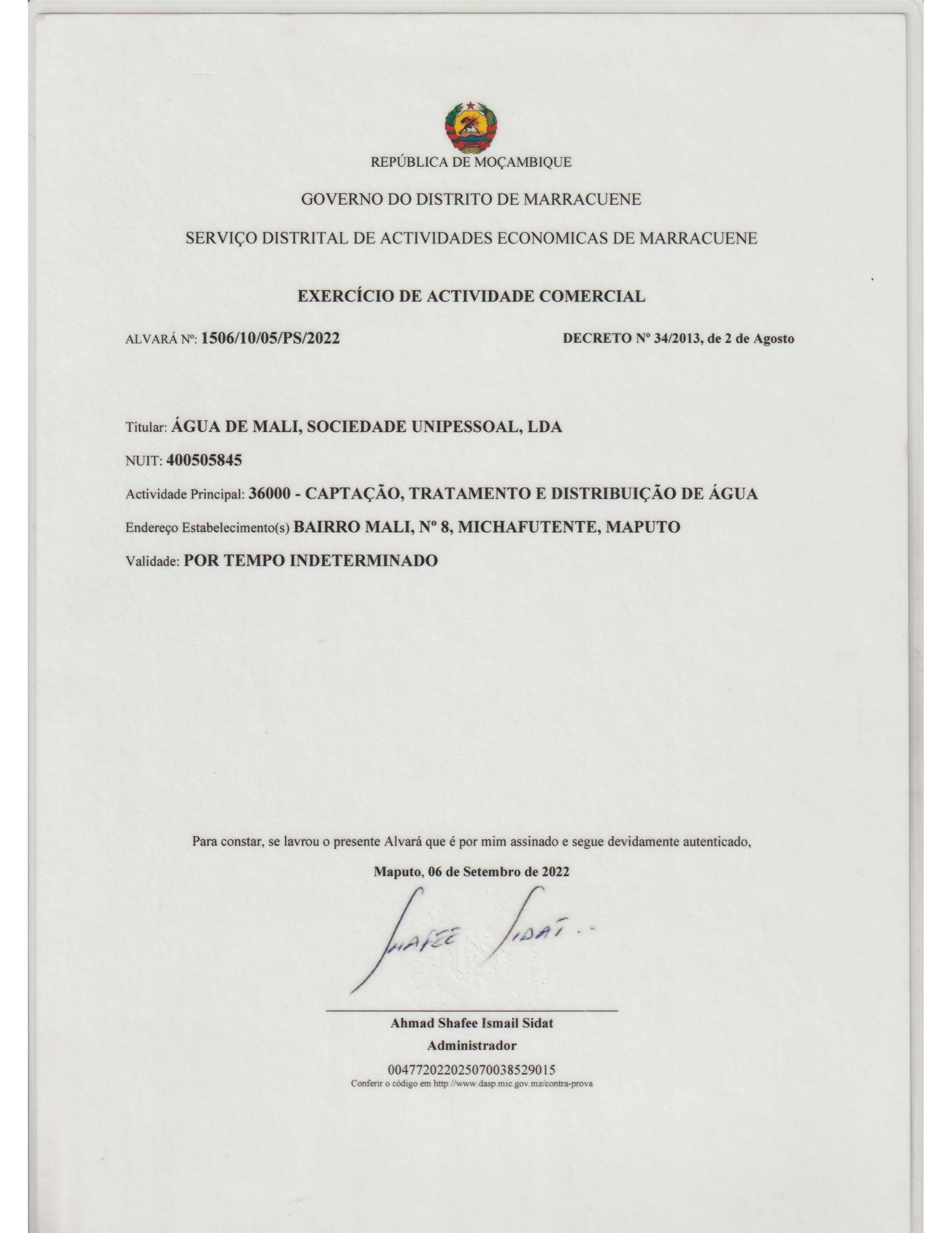 Licença de Exercício de Atividade Comercial 02